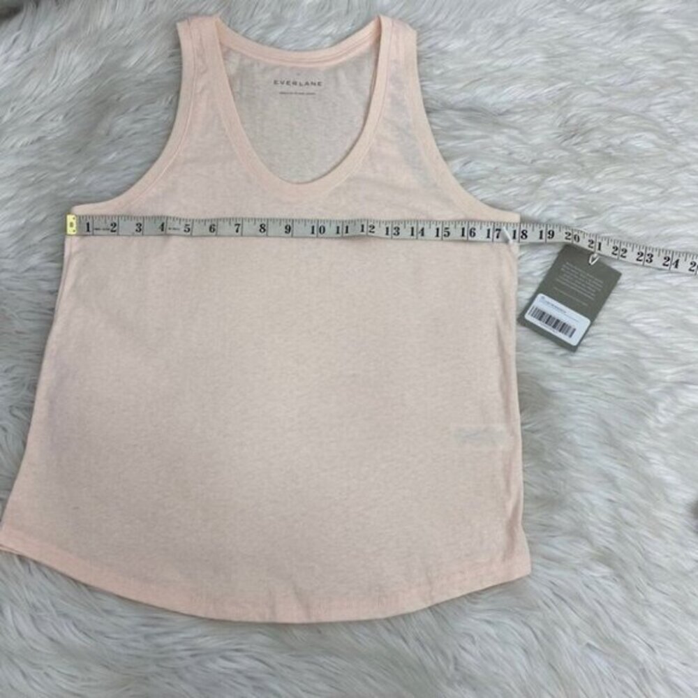 Everlane Womens Cotton Racerback Scoop Neck Tank Top‎ Pink Size M NWT - Picture 9 of 10